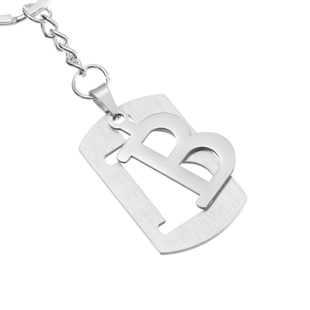 Lily Alphabet Initial Keyring Gift Hadiah Berlebihan Wanita Cursive Mewah Minimalis 26huruf