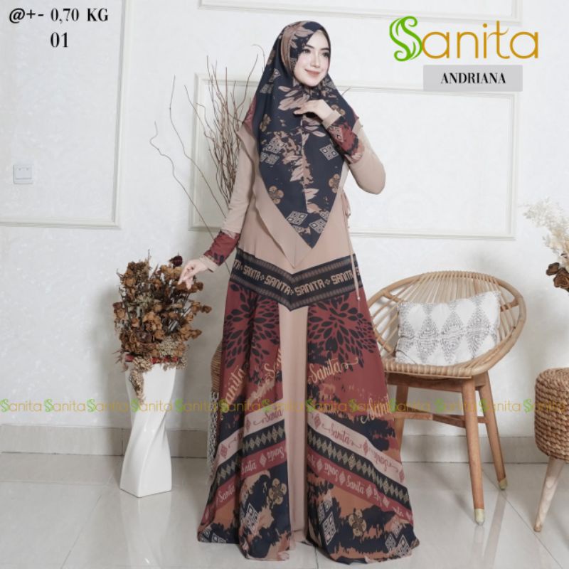 Syari Ardiana ori by Sanita /dress/syari/dress lebaran/sanita/muslim/Babydoll Armany/full furing/baj
