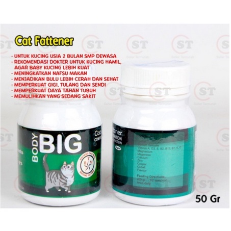 BODY BIG CAT / PENGGEMUK KUCING / VITAMIN KUCING / CAT FATER POWDER / BTM / BIG BODY