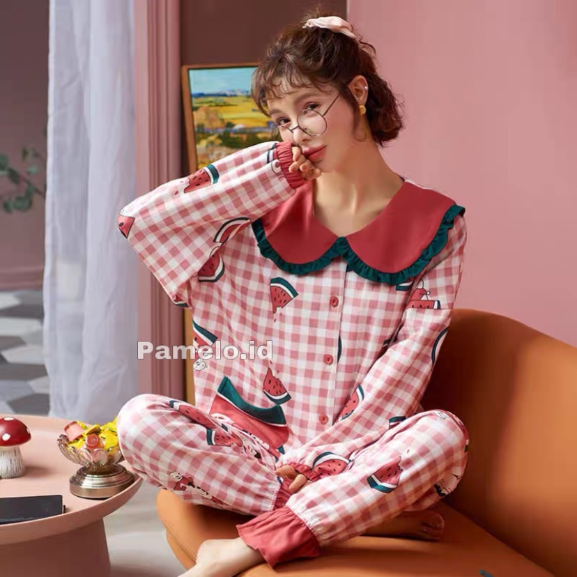 Pamelo Piyama Premi/Stelan Baju tidur import Wanita/Stage 2/Korea Style/Piyama Import/Baju Tidur Premium