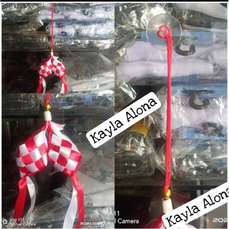 Gantungan Ketupat Merah Putih