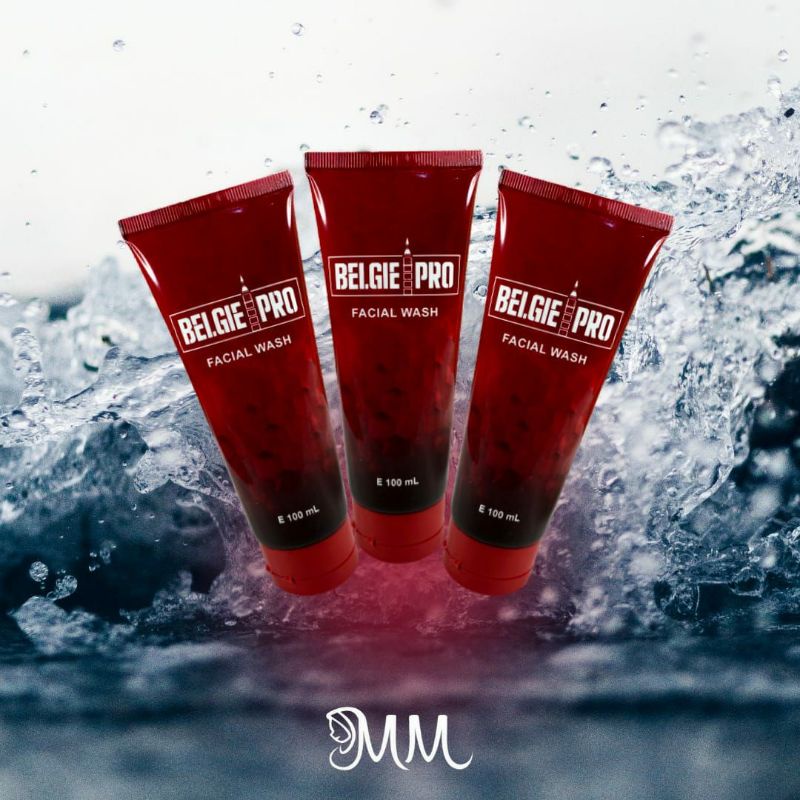 Belgie Pro Facial wash Paket Family 3 pembersih wajah perawatan wajah bebas jerawat berminyak Komedo