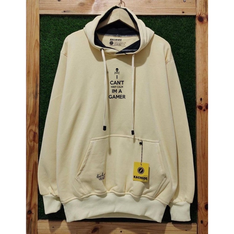 Sweater Hoodie Cowok Cewek Distro Switer Hudi Warna Cream Tebal Suiter Hodie Jumbo Pria Wanita Bahan Katun Cod