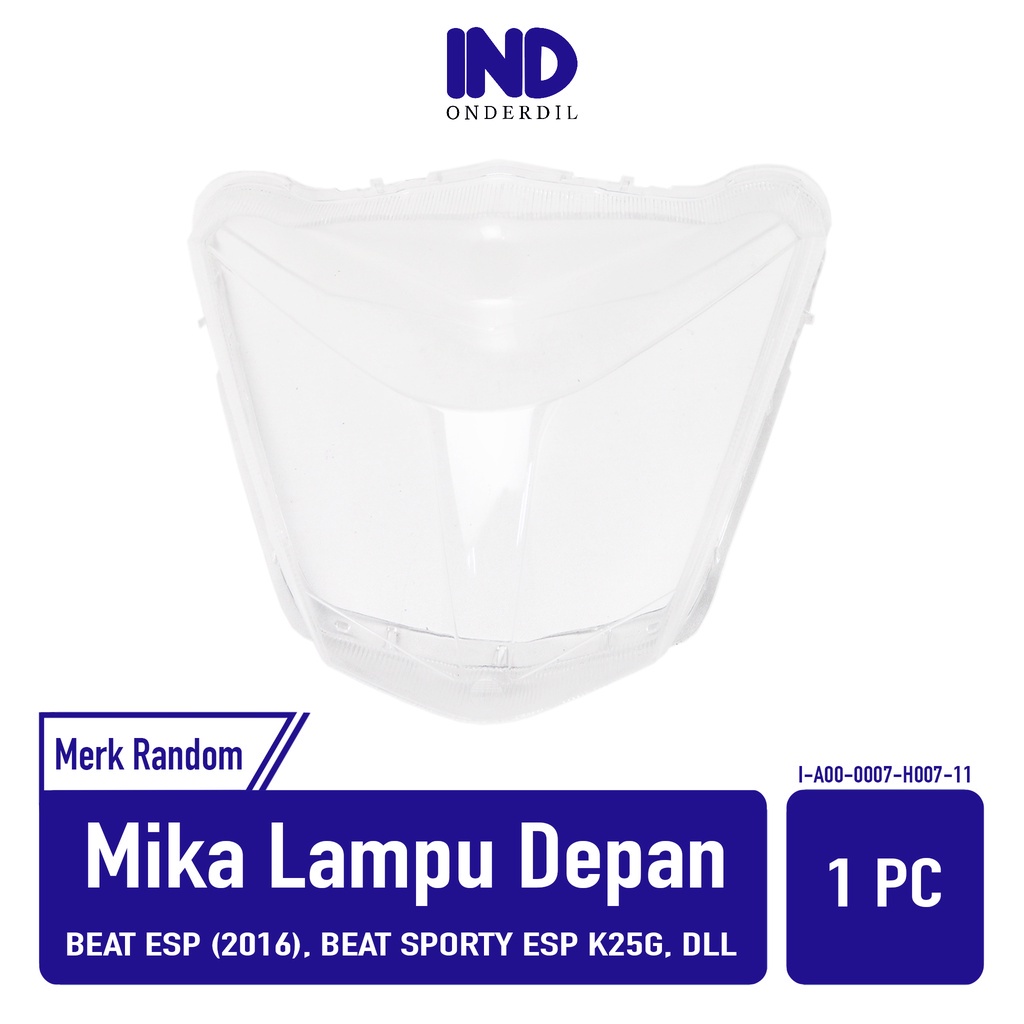 Mika Kaca Reflektor Lampu Depan-Headlamp-Head Lamp Beat FI Esp-Street K81 2016-Sporty eSP K81-K25G 2016-2020