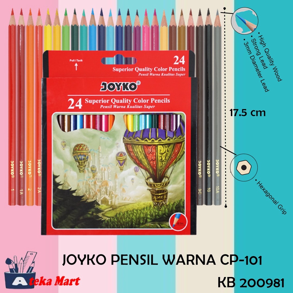 

[SET] JOYKO 24 PENSIL WARNA CP-101