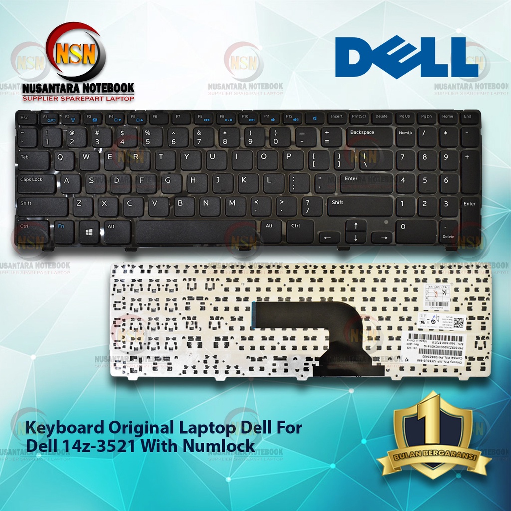 Keyboard Original Laptop Dell 14z-3521 With Numlock