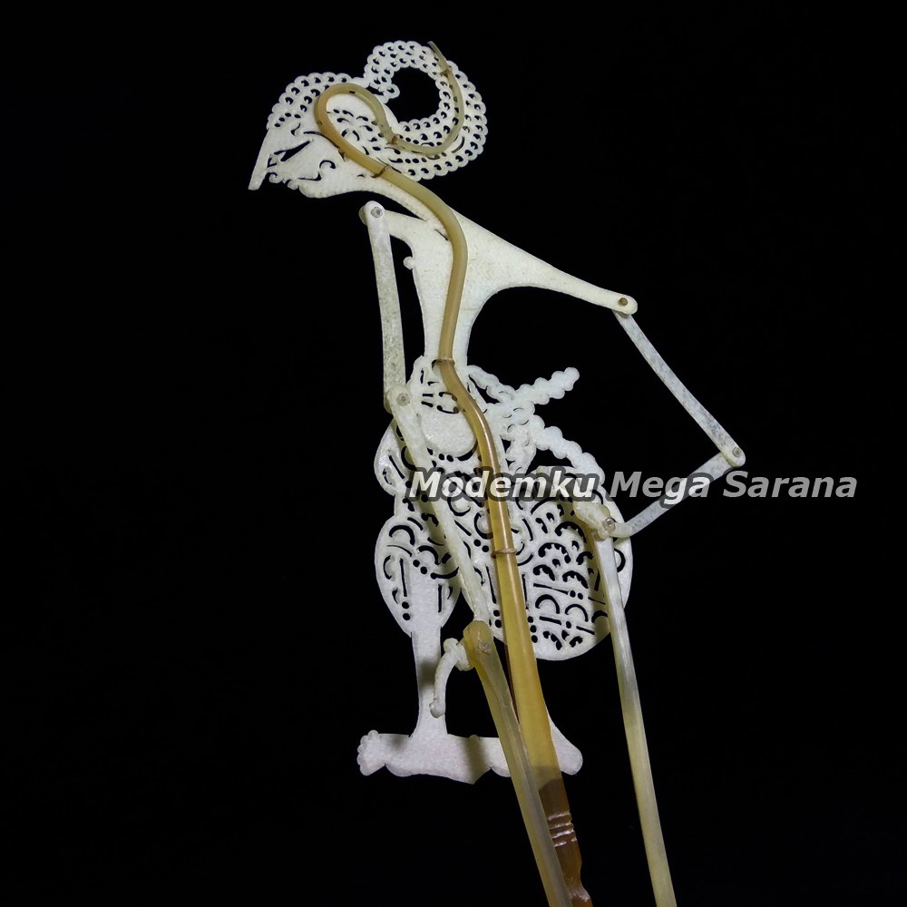 Souvenir Wayang Kulit Mini Caperan Super Putihan - Arjuna Janaka