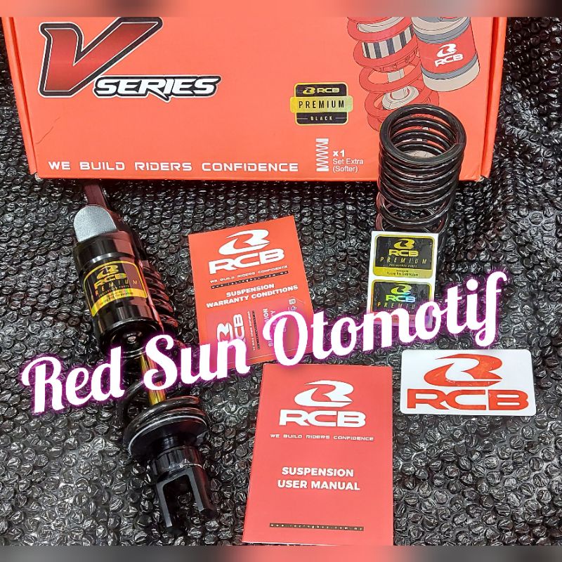 Shock breaker RCB VS V Series Premium Black 330 mm Beat Esp fi vario Scoopy ORI