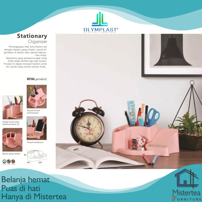 

Hemat Tempat Alat Tulis / Stationary Organizer Olymplast Terlaris