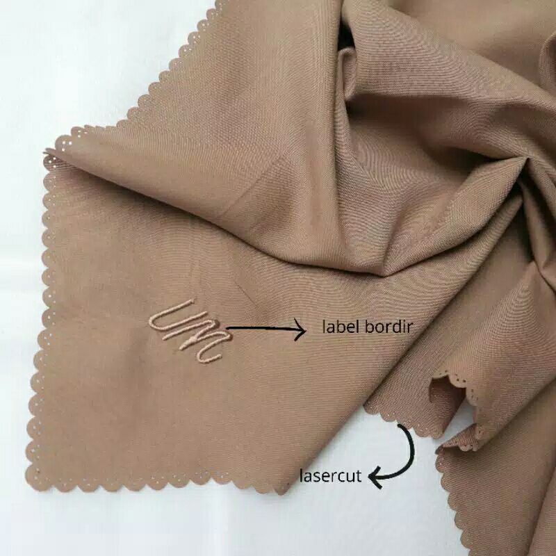 PART 1 Jilbab segi empat umama voal miracle plain set masker (headloop)