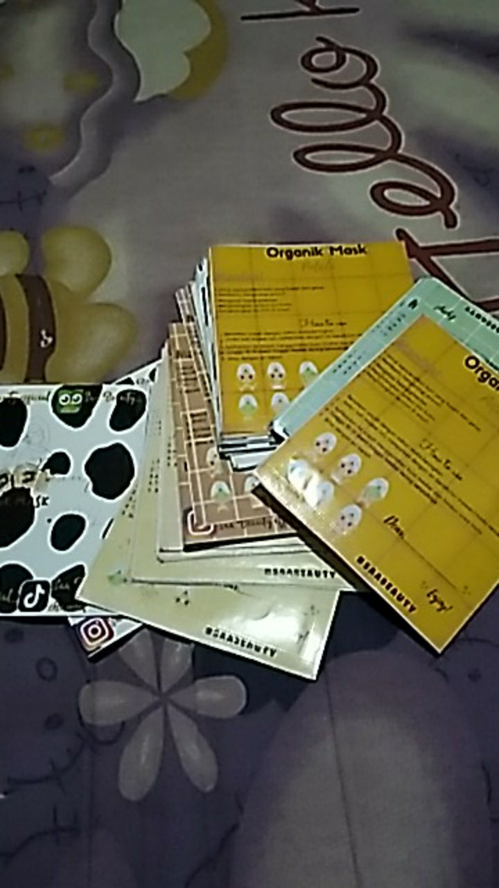 [baca Deskripsi] Cetak Kemasan Sachet 8x9/8x12/8 X 9/8 X 12 Masker Organik Custom Desain Non Klip