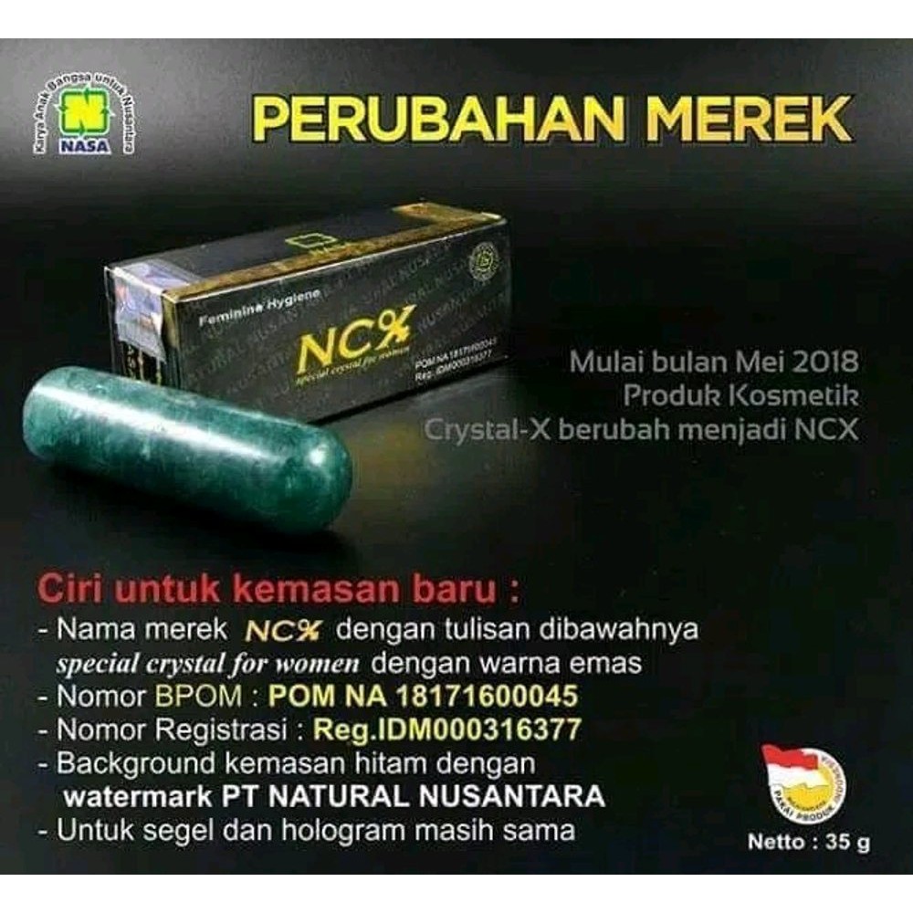 [ ORIGINAL ] NCX NEW CRYSTAL X / CX ORI 100% BPOM GARANSI UANG KEMBALI