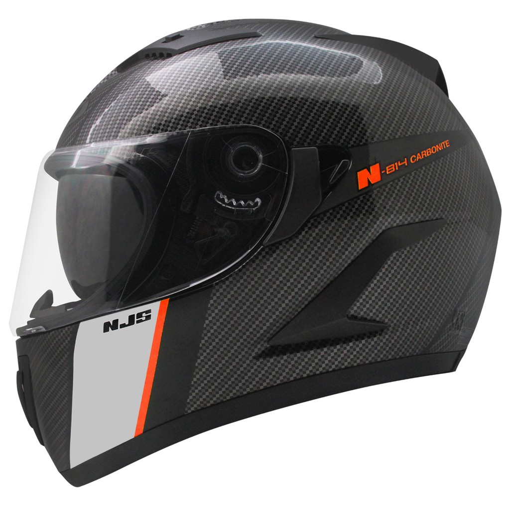 TOP BRAND ORIGINAL NJS Shadow Carbonite N-814R Orange Fluo