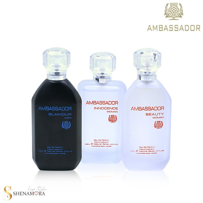 AMBASSADOR EAU DE PARFUM GLAMOUR/INNOCENCE/BEAUTY 125 ML