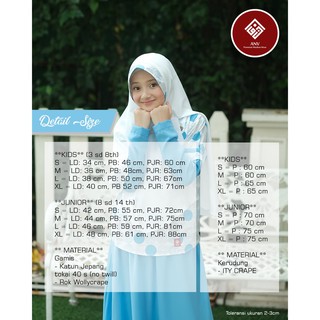 Gamis Anak Afiyah Junior Plus Hijab (usia 8-14 thn) ANV