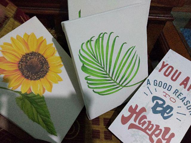 Dekorasi Tropical Daun  Hiasan Dinding Rumah Tropical Poster Kanvas 20x25cm