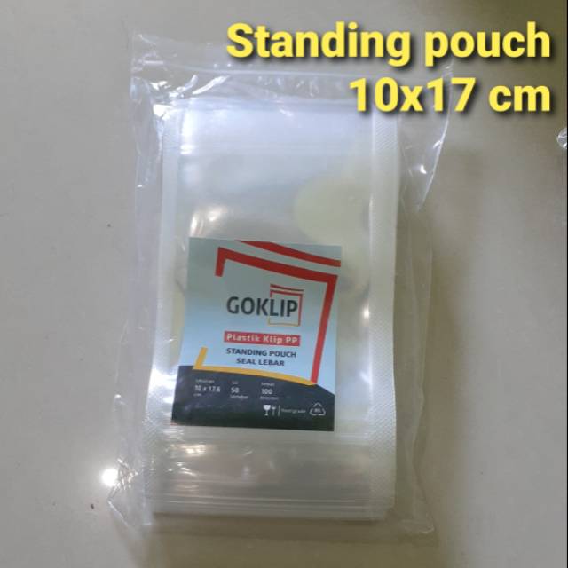 Plastik Standing pouch 10x17 cm (1 pack = 50 lembar)