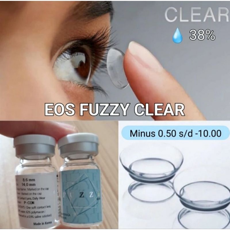 SOFTLENS EOS FUZZY CLEAR BENING TRANSPARAN MINUS 0.50 s.d MINUS 10.00