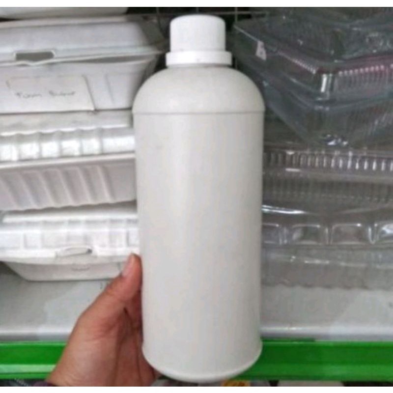 Jerigen Bulat Round 1 liter HDPE Botol Plastik Tebal