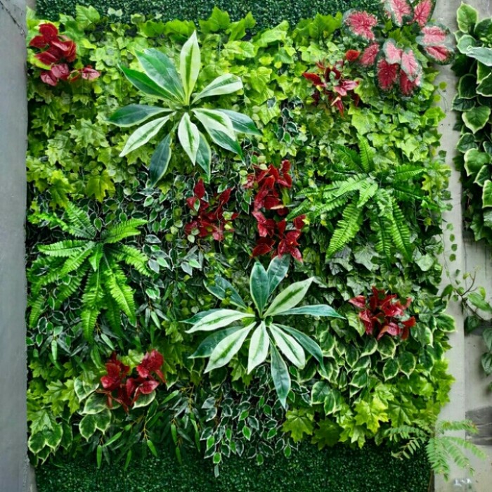 Hiasan Dinding Vertical Garden Taman Sintetis Berbagai Dekorasi Bunga