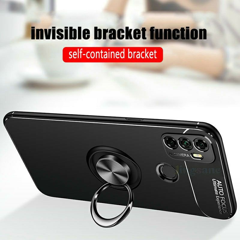 Soft Case Oppo A53 / Oppo A33 / Oppo A54 Autofocus Invisible Ring Stand TPU Casing