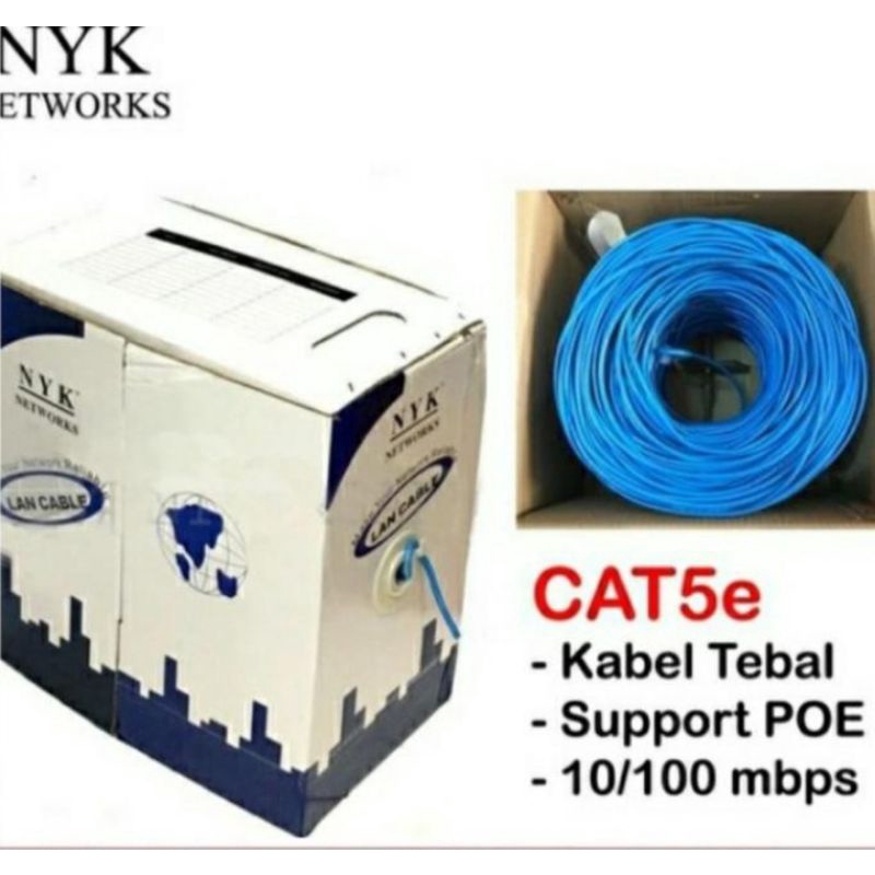 Kabel Lan Roll Utp Cat5 Nyk 305m / Internet Jaringan Cat5 Utp 305m