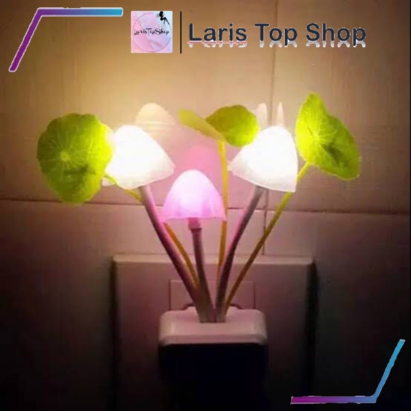 Lampu Tidur Jamur Avatar Sensorn Cahaya / Mushroom lamp LED / Night Light Lamp / Lampu Tidur Hemat Energy / Lampu Kamar Tidur Model Segi / Lampu Aesthetic / Lampu Unik