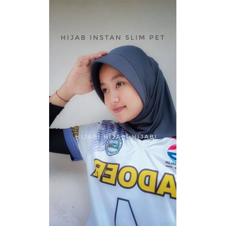 Hijab Instan Sport Terbaru Slim Pet Kecil Antem Jersey Premium Kerudung Olahraga Terkini Pet Busa Antem Bahan Jersey Stretch Premium