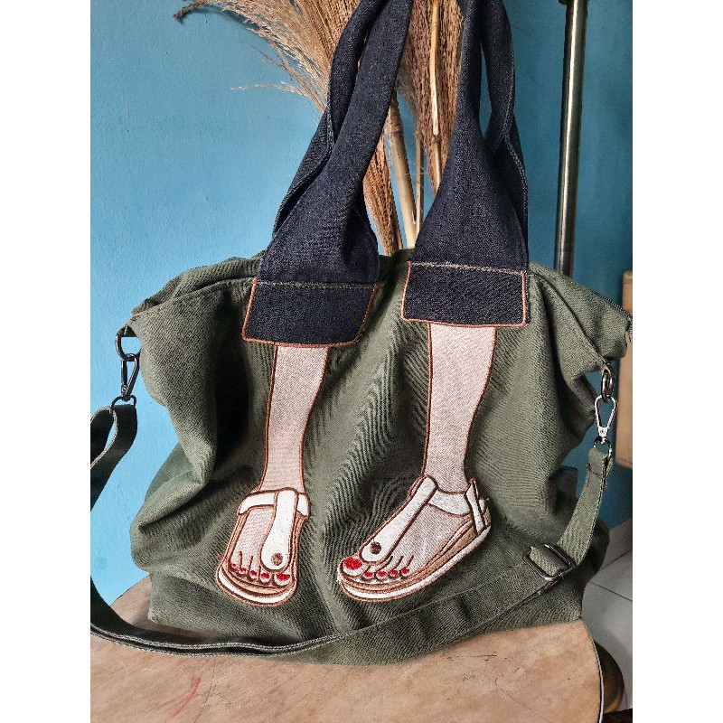 tas army pink kiss elizabeth PRELOVED