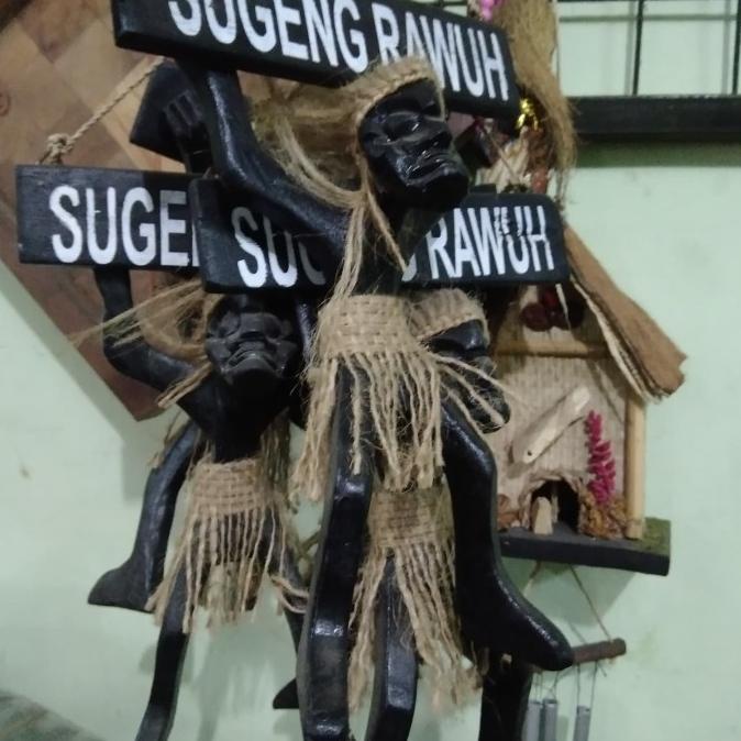 ~~~~~] Pajangan Pintu Selamat Datang " Sugeng Rawuh " Ethnic Style Bahan Kayu
