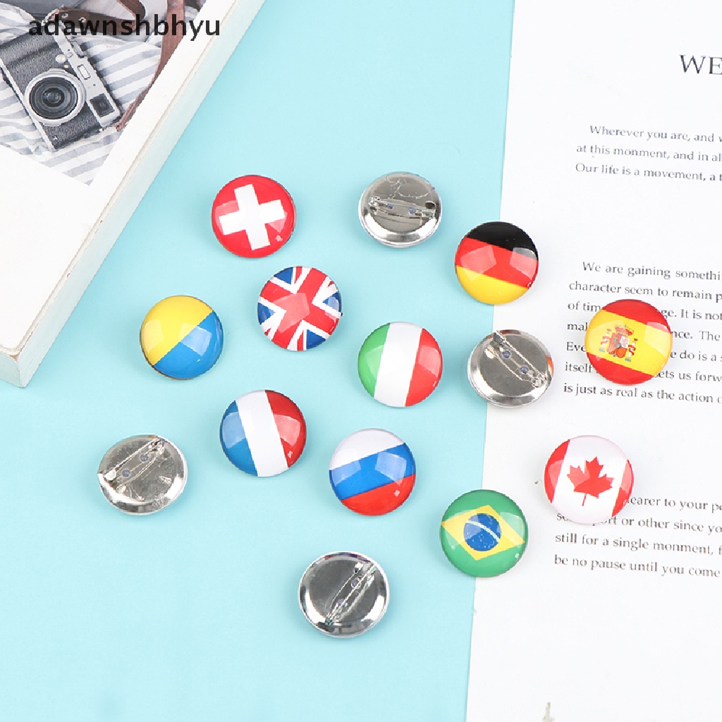 Adawnshbhyu Bros Pin Enamel Desain Bendera Ukrainian Rusia