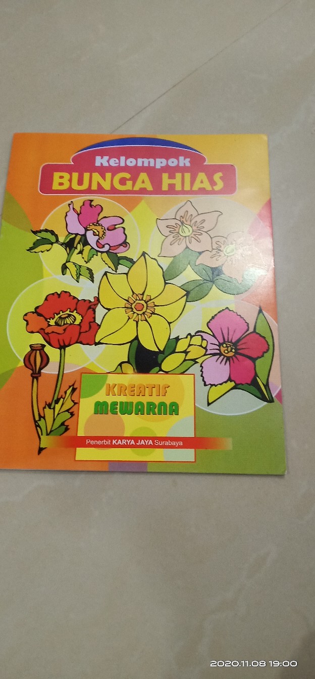 Buku mewarnai macam macam sayuran buah buahan transportasi pemandangan benda bunga utk anak paud TK
