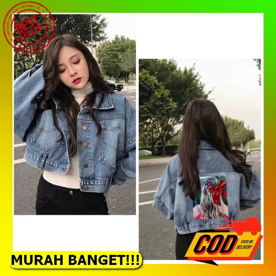 Jaket Jeans Kekinian Wanita Import Jins Levis Murah Denim Cewek J Sa350 Jaket Jeans B0980 [Outwear J