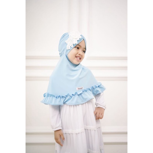 Jilbab Anak Mazaya Pita Lace || Hijab Lace bowl || Jilbab Anak Lace