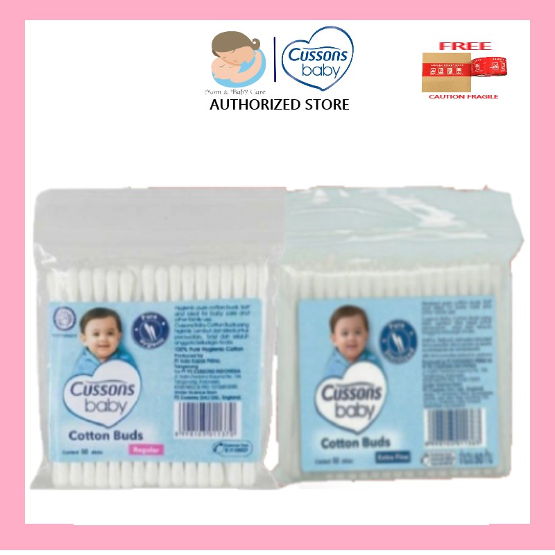 Cussons Baby Cotton Buds Reguler / Extra Fine / 50 pcs / 100 pcs / Korek / Pembersih / Kuping Bayi