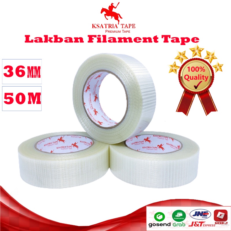 

[TERLARIS] Lakban OPP Tape / Lakban Filament Tape / Lakban Serat Dunia Packing 36mm x 50 Meter