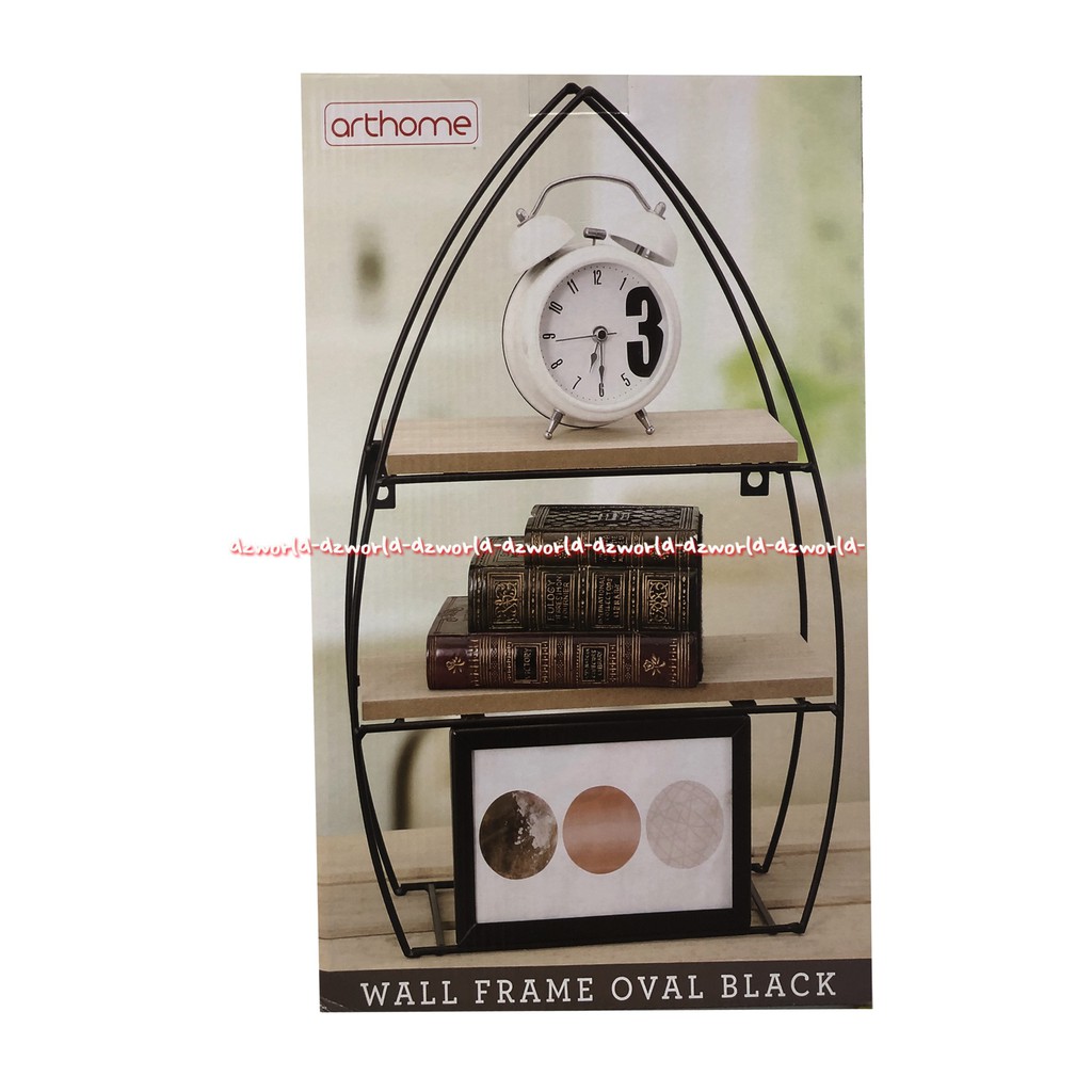 Arthome Wall Frame Oval Black Gantungan Pajangan Dinding Oval