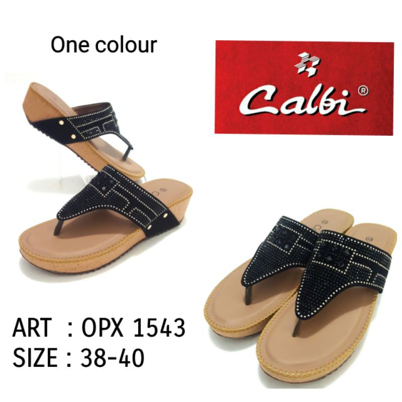 SALE Sandal Wedges wanita calbi Sandal jepit calbi original opx 1543 size 38-40