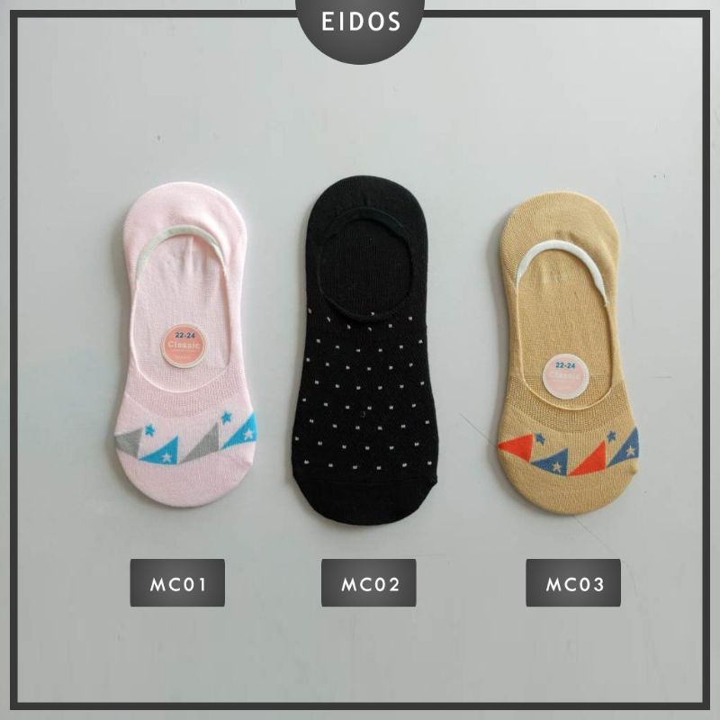 Kaos kaki Invisible/Hidden socks motif cewe