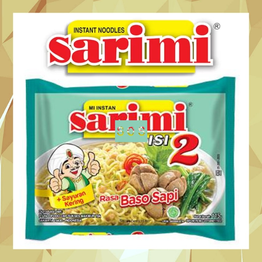 《OS3》  Indofood Mi Instan Sarimi isi 2 rasa Bakso Sapi JUMBO