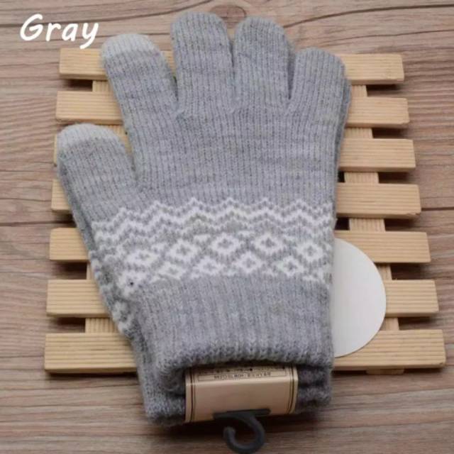 Sarung Tangan Rajut Musim Dingin Touchscreen Winter Gloves Pria Wanita