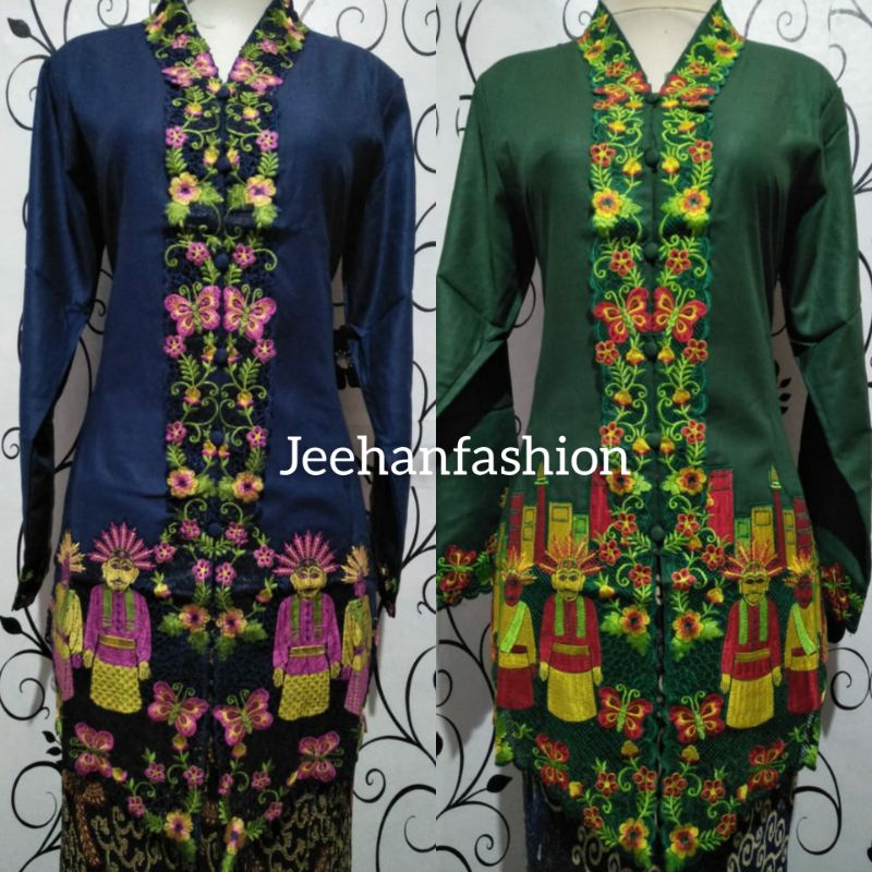 Baju Kebaya Atasan Ondel Ondel Betawi Encim Modern Kartini