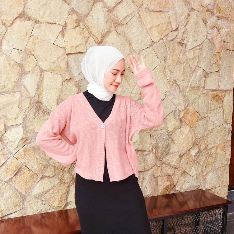 LUNA OUTER - Jaket rajut wanita kekinian / trendy / outfit wanita keren / gudang fashion / modis / sweater rajut murah bagus / jaket berkualitas / cardie wanita