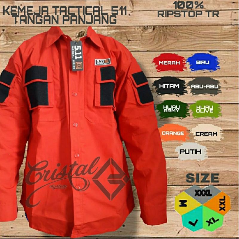 Kemeja tactical 511 tangan panjang
