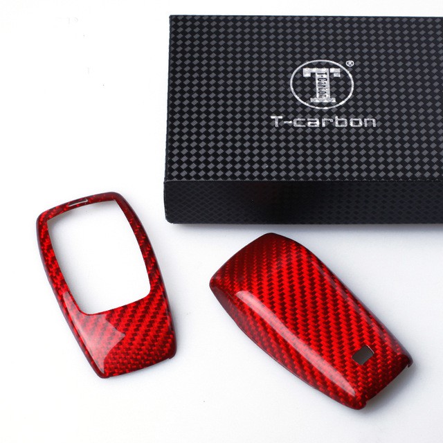Cover / Casing Kunci Carbon Merah Mercedes Benz W205, W213, W222