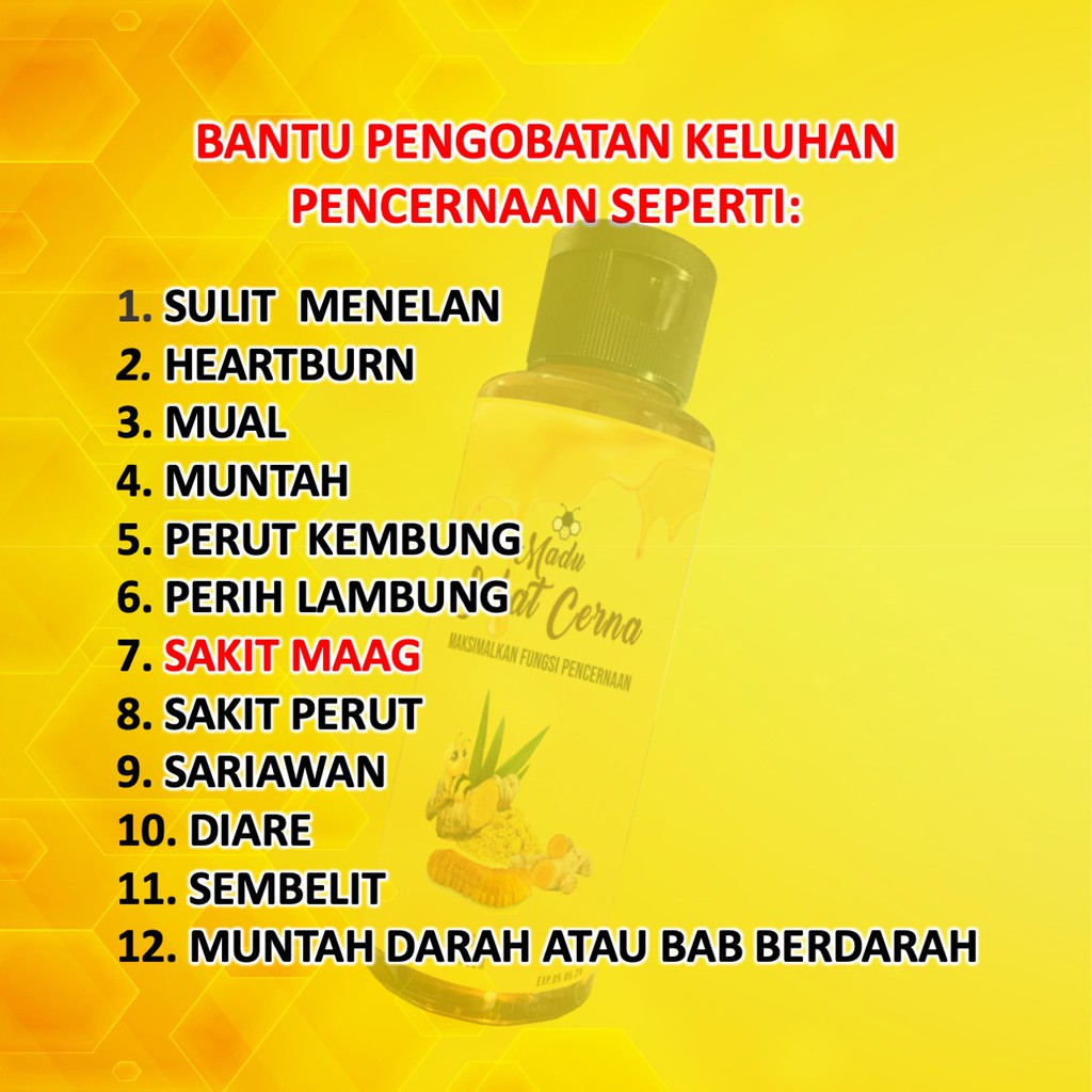 Madu Maag Gerd Asam Lambung Mual Perih Kembung Madu Sehat Cerna Almahaz