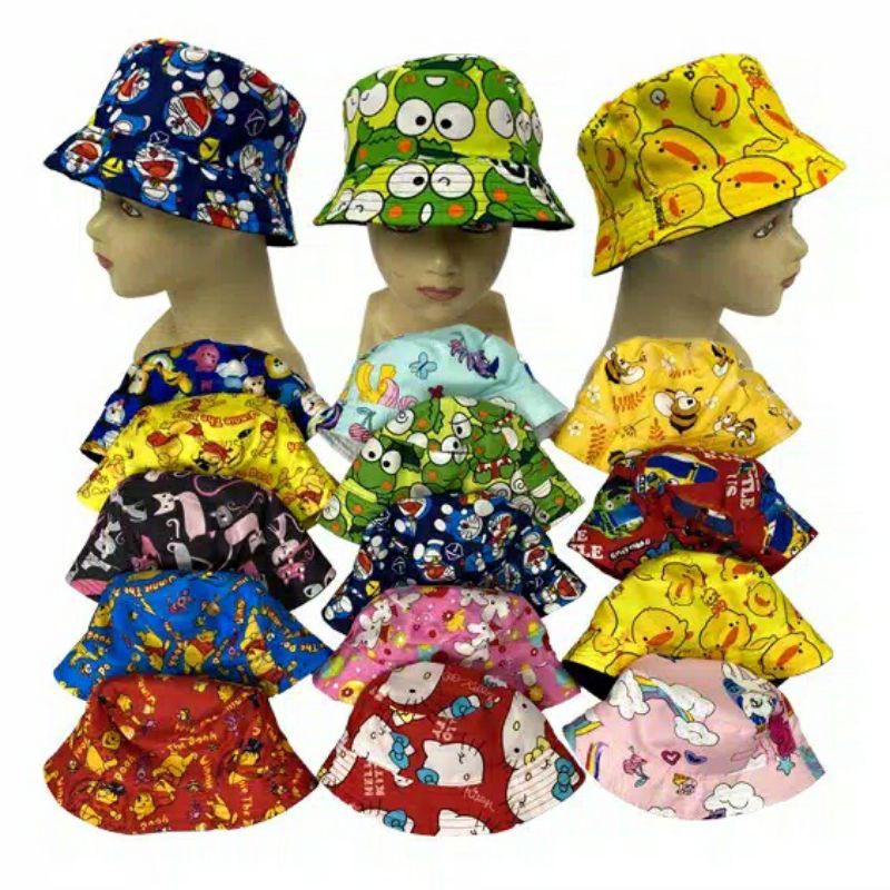 TOPI ANAK  BUCKET HAT  BUCKET ANAK  BUCKET KARTUN
