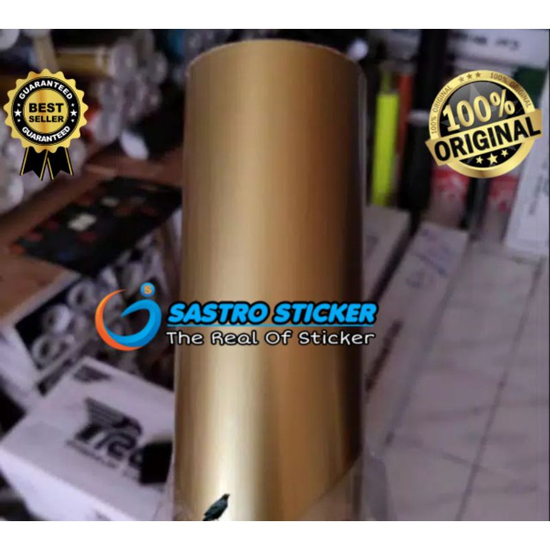 Sticker skotlet motor warna gold/emas
