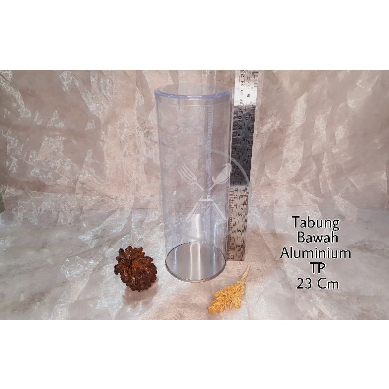 Mika Tabung Alas Aluminium TP + Tutup 23 Cm Diameter 8 Cm  - isi 12pcs | Tabung kue kering dan akses