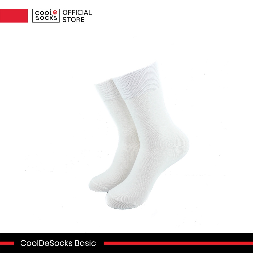 Kaos Kaki Polos CoolDeSocks Basic | White - Warna Putih